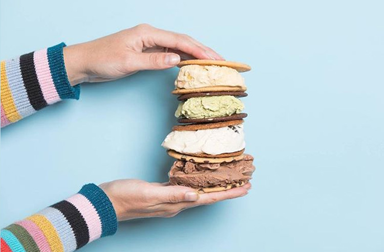 Ice Cream and Cookies Sandwich